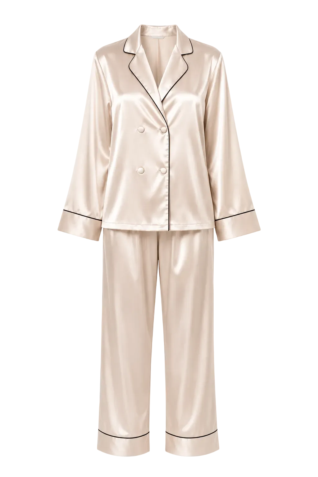 بيجامة حرير توت فاخرة - Grade 6A | Silk Pajama Set