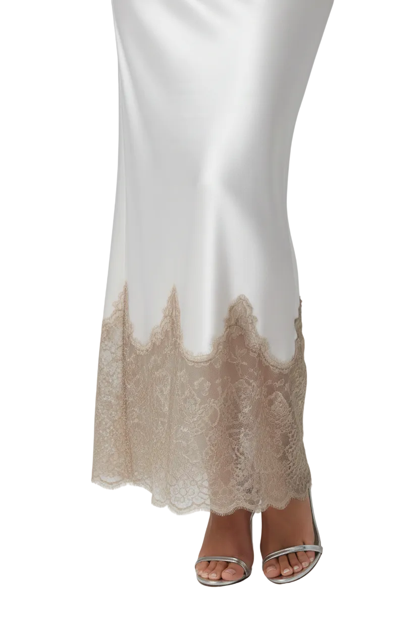 فستان حرير توت انسيابي فاخر - Grade 6A | Mulberry Silk Slip Dress