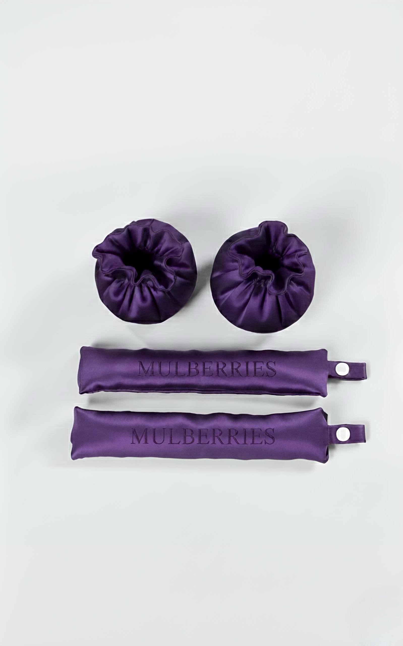 لفافات الشعر الحريرية - طقم من قطعتين