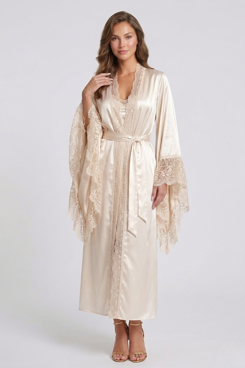 Atelier Bridal Set - Mulberry Silk Robe & Dress