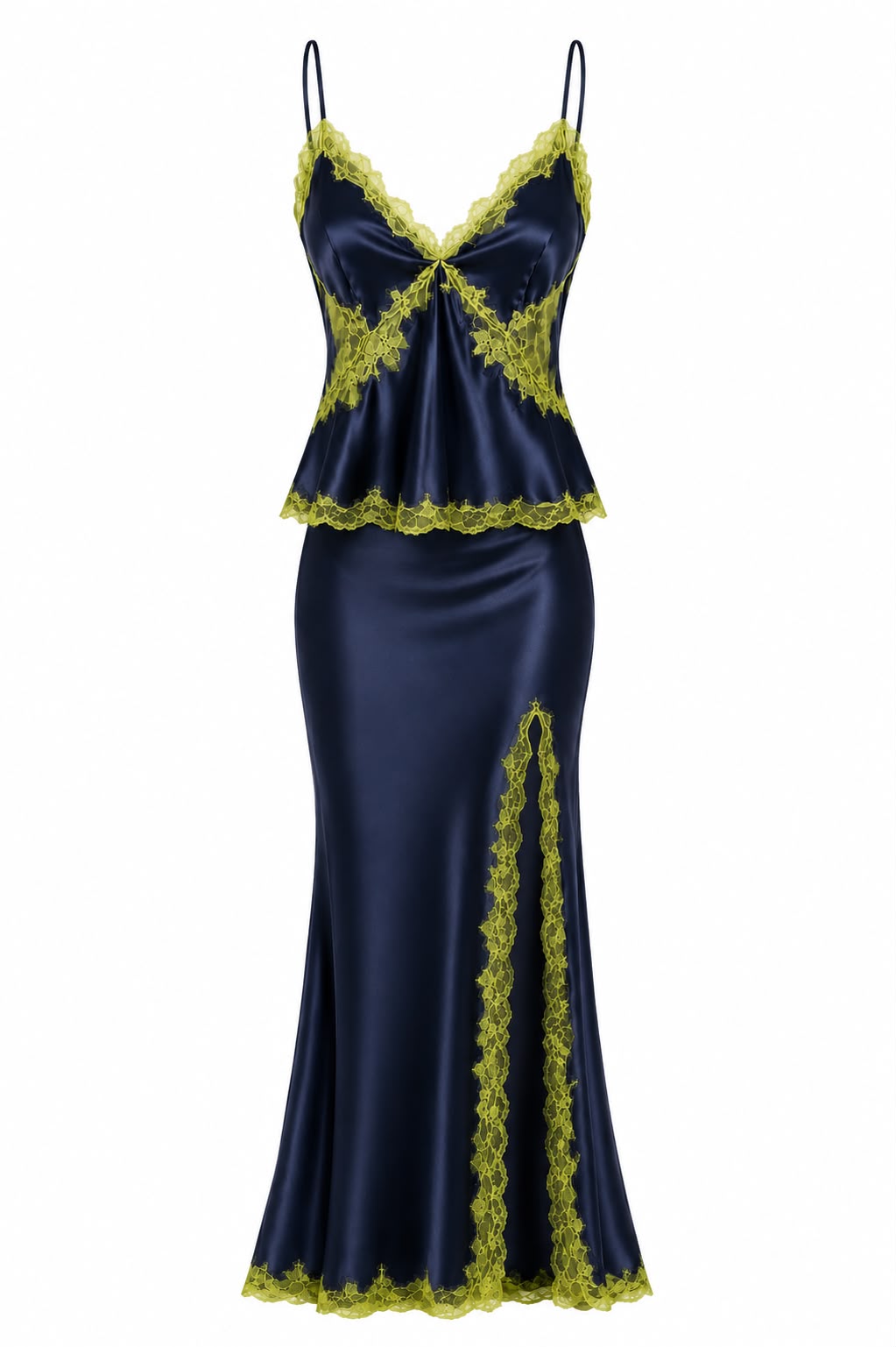 Nuit Mulberry Silk & French Lace Set