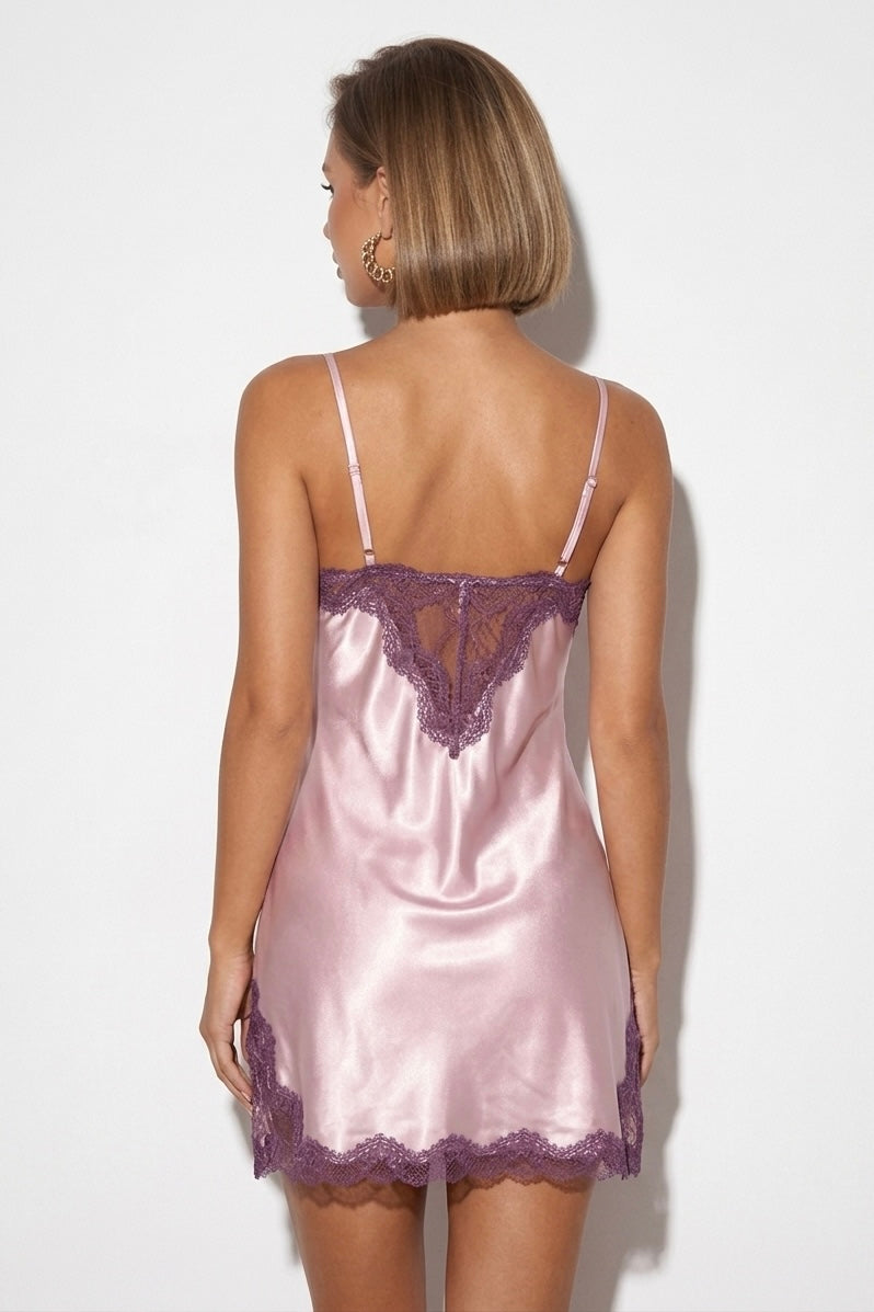 Mulberry Silk Robe & Slip Dress Set