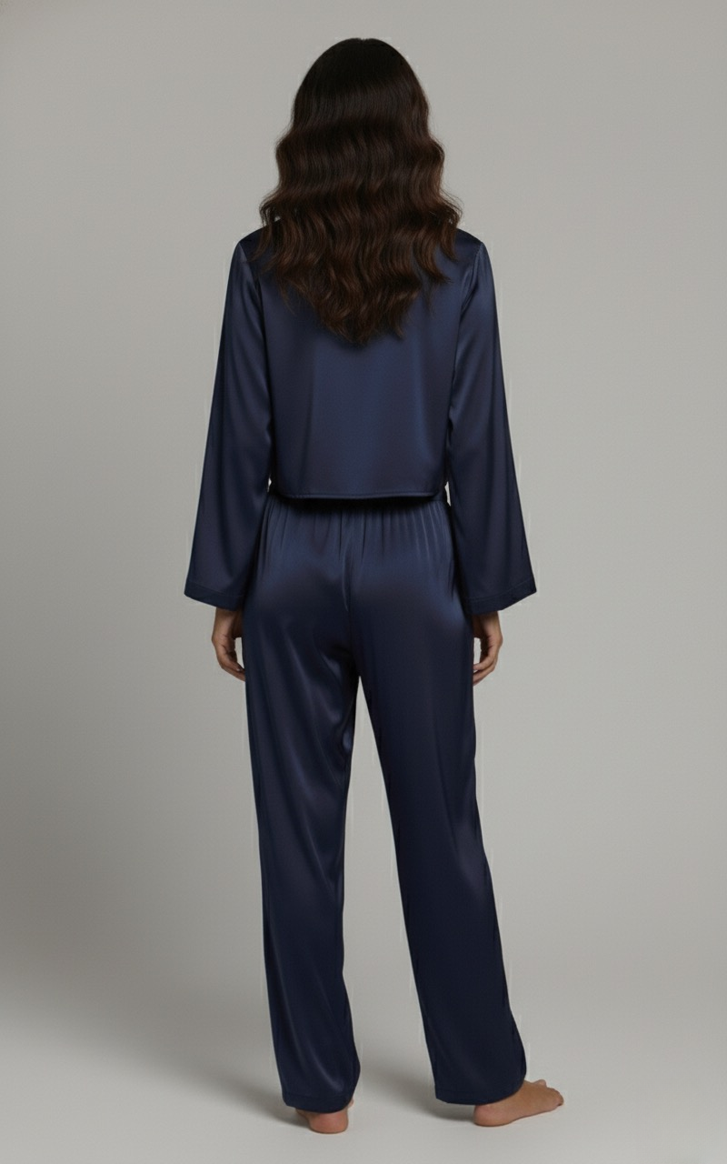 طقم بيجامة حرير توت فاخر - Grade 6A | Silk Pajama Set