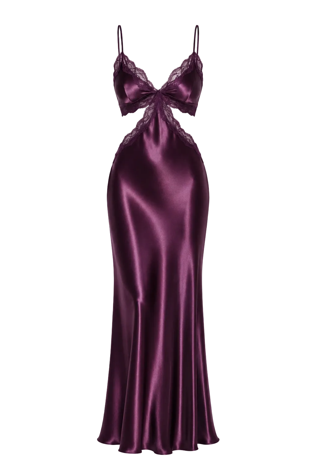 فستان حرير توت فاخر بقصة ملتوية - Mulberry Silk Twisted Dress