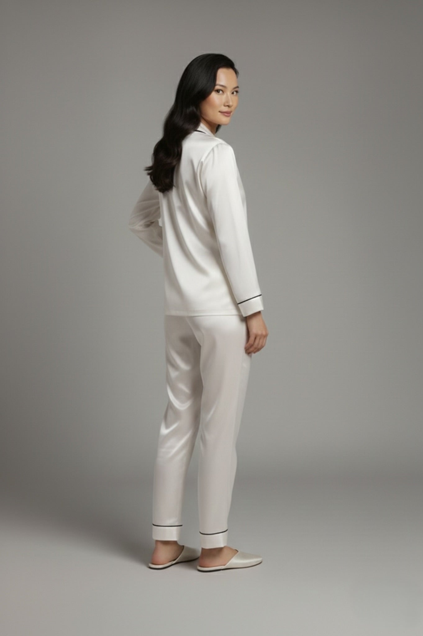 بيجامة حرير توت فاخرة - Grade 6A | Silk Pajama Set