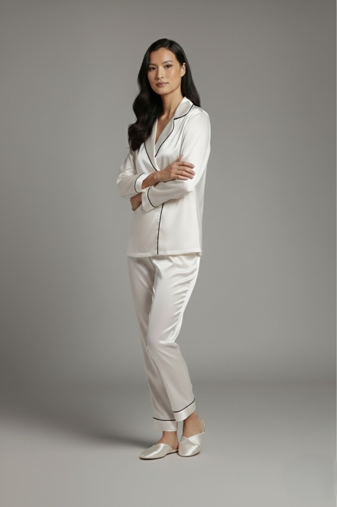 بيجامة حرير توت فاخرة - Grade 6A | Silk Pajama Set