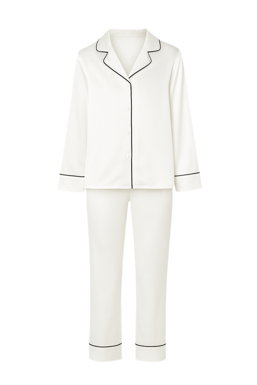 بيجامة حرير توت فاخرة - Grade 6A | Silk Pajama Set