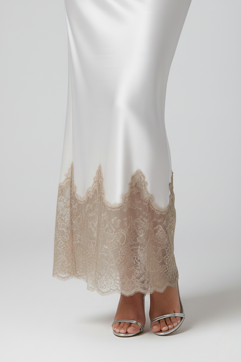 فستان حرير توت انسيابي فاخر - Grade 6A | Mulberry Silk Slip Dress