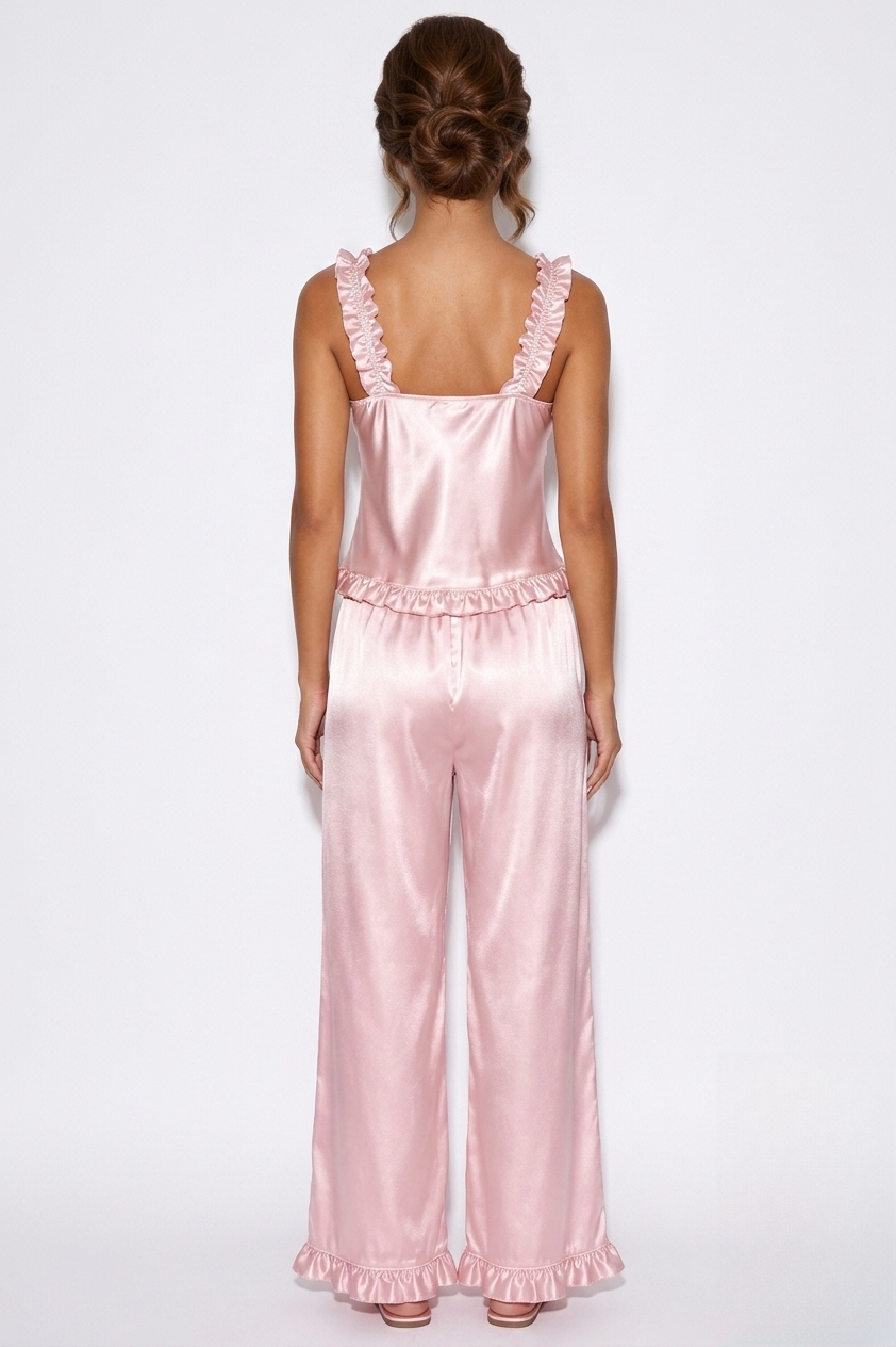 Mulberry Silk Ruffle Pajama Set