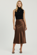 تنورة حرير توت - Grade 6A | Mulberry Silk Burgundy Skirt