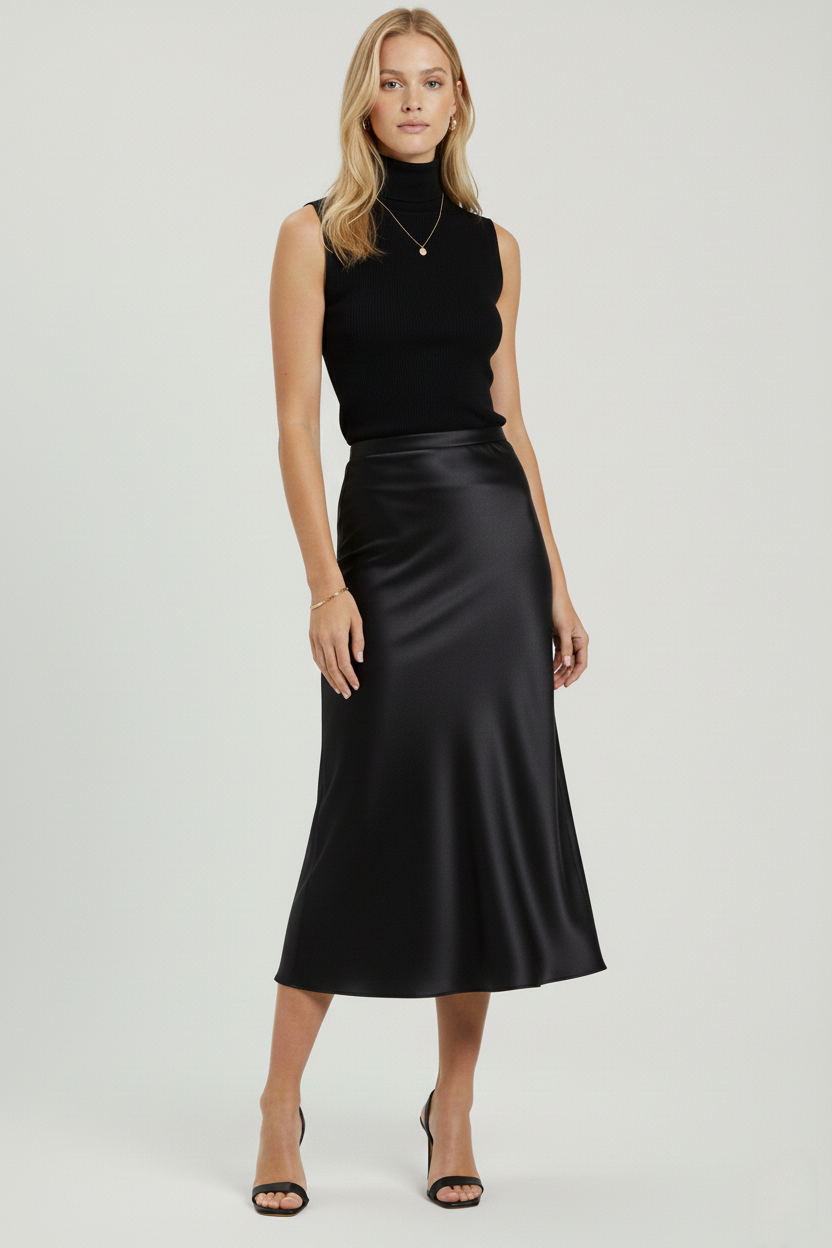 تنورة حرير توت - Grade 6A | Mulberry Silk Burgundy Skirt