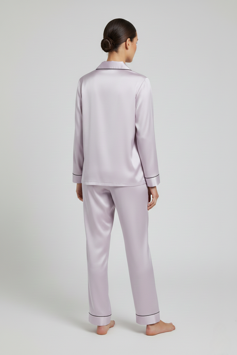 بيجامة حرير توت فاخرة - Grade 6A | Silk Pajama Set