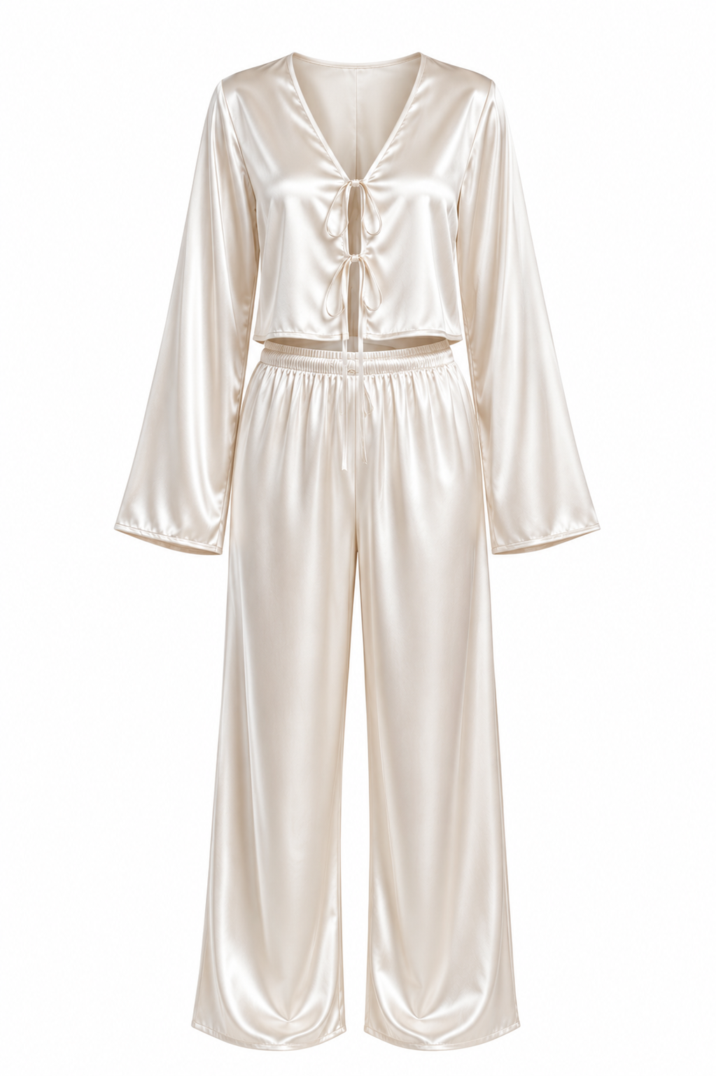 طقم بيجامة حرير توت فاخر - Grade 6A | Silk Pajama Set